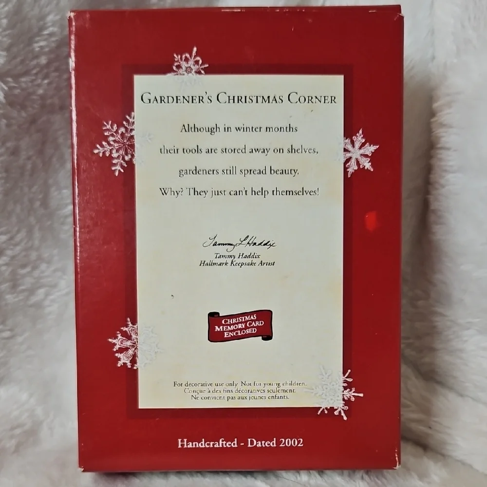 Hallmark Keepsake Ornament 2002 Gardener's Christmas Corner Vintage NIB